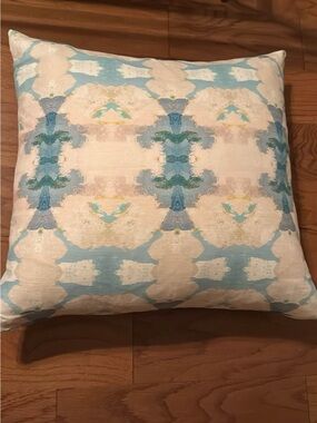 Laura Park “Blue Lagoon” 22 inch square pillow